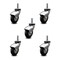 Service Caster 3 Inch Chrome Hooded Neoprene Rubber 3/8 Inch Grip Ring Stem Casters SCC, 5PK SCC-GR03S310-NPRB-BC-716138-5 - alternate 1